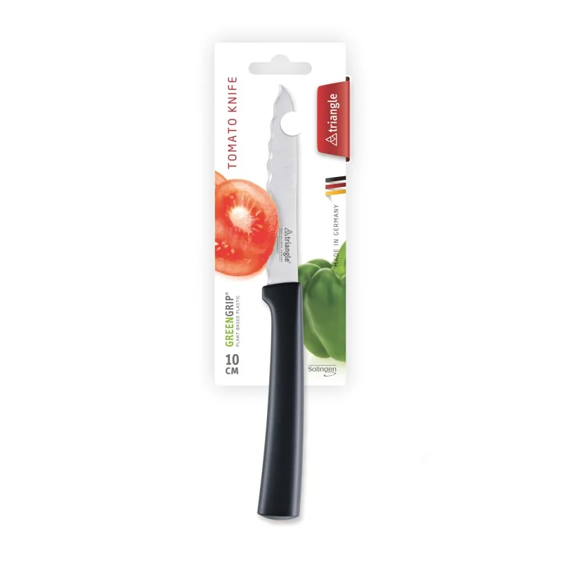 Triangle Tomato Knife 10 cm - 4 Inch. Wavy Edge. Carded Triangle Tomato Knife 10 cm - 4 Inch. Wavy Edge. Carded