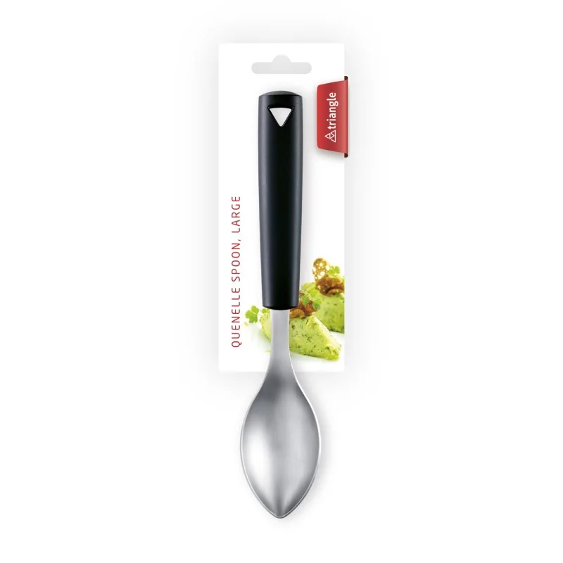 Triangle Quenelle Spoon. Large. Carded Triangle Quenelle Spoon. Large. Carded