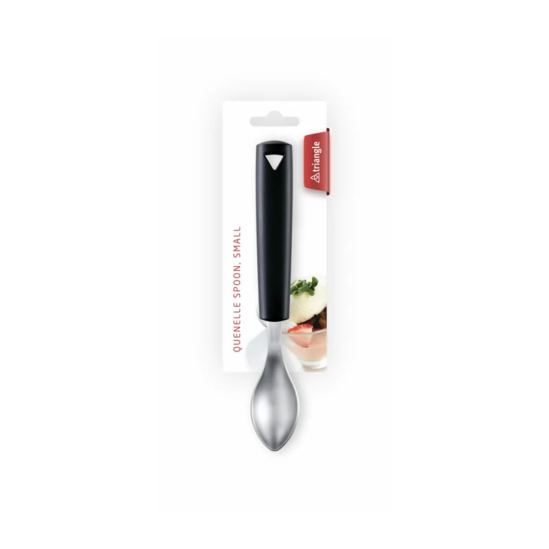 Triangle Quenelle Spoon. Small. Carded Triangle Quenelle Spoon. Small. Carded