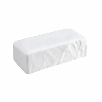 Handcrafted Fine Porcelain Rectangular Cast Effect 18.5 x 9 x 5 cm - Set of 4