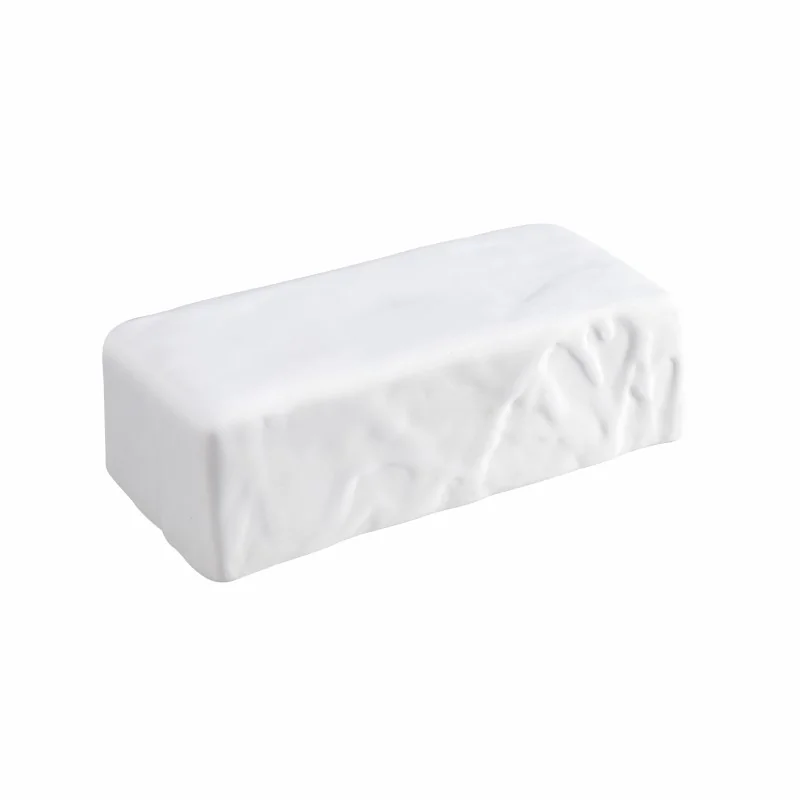 Handcrafted Fine Porcelain Rectangular Cast Effect 18.5 x 9 x 5 cm - Set of 4