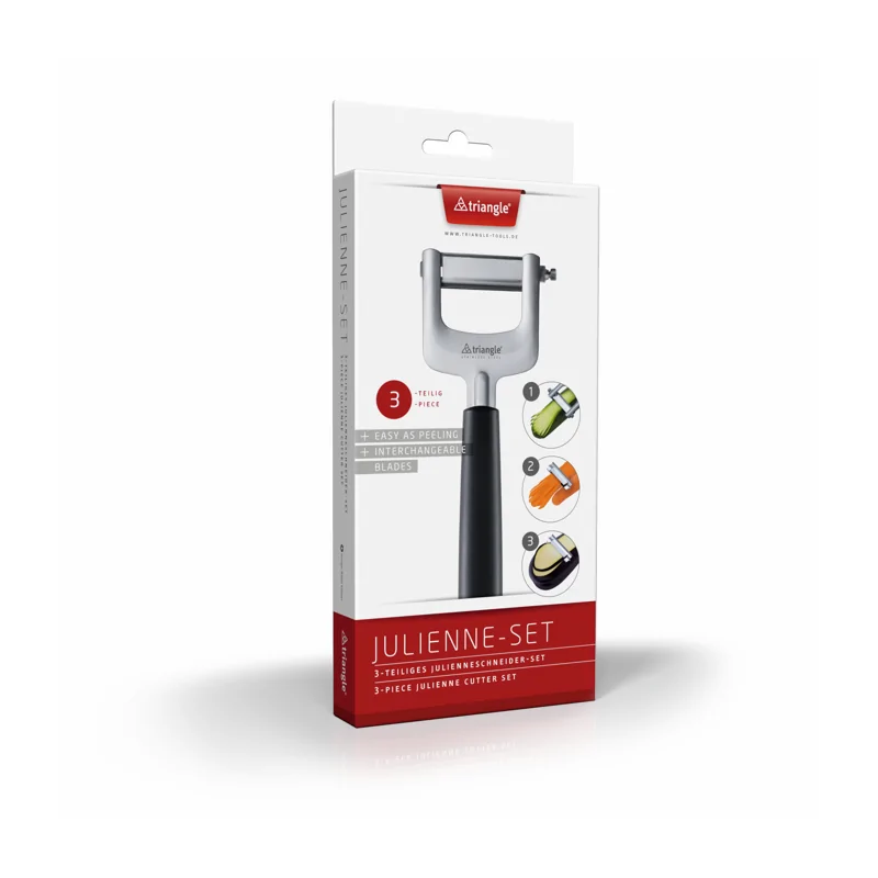 Triangle Julienne Cutter Set. 3 Pcs. Boxed Triangle Julienne Cutter Set. 3 Pcs. Boxed
