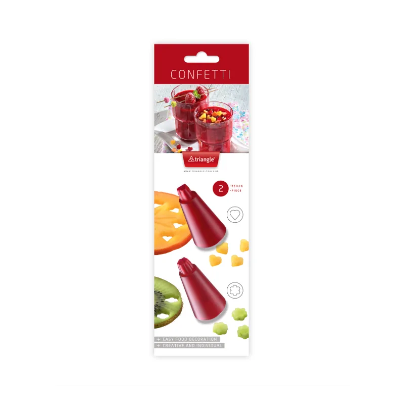 Triangle Confetti Cutter Set. 2 - Piece. Red Triangle Confetti Cutter Set. 2 - Piece. Red