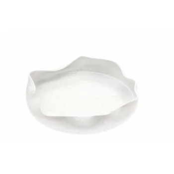 Handcrafted Fine Porcelain Bowl Gourmet Internally Bended "Reverse" 30 cm - Height 4.5 cm - Set of 4