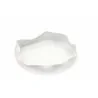 Handcrafted Fine Porcelain Bowl Gourmet Internally Bended "Reverse" 30 cm - Height 4.5 cm - Set of 4