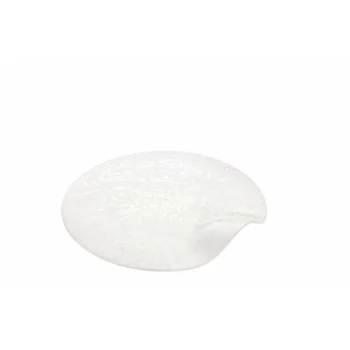 Handcrafted Fine Porcelain Flat Plate "Dune" 15 cm - Set of 6