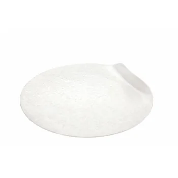 Handcrafted Fine Porcelain Flat Plate "Bended" 31 cm - Set of 4
