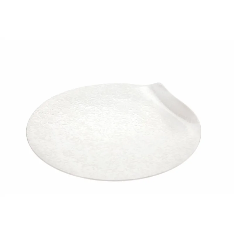 Handcrafted Fine Porcelain Flat Plate "Bended" 31 cm - Set of 4