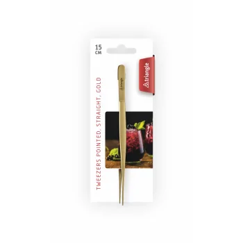 Triangle Tweezers Pointed. Straight 15 cm. Gold. Carded