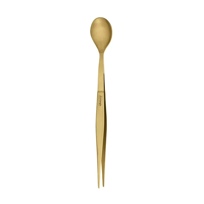 Triangle Chef Tasting Spoon & Tweezers (Golden). Carded Triangle Chef Tasting Spoon & Tweezers (Golden). Carded