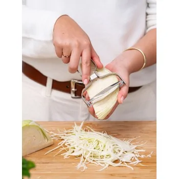 Triangle Horizontal Peeler 90 mm. Straight Blade. Stainless