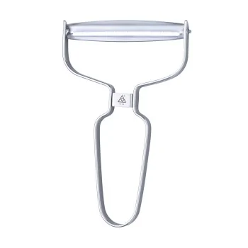 Triangle Horizontal Peeler 90 mm. Serrated. Stainless
