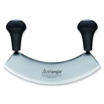 Triangle Mincing Knife 17.5 cm. Double Blade. Tempered. Boxed