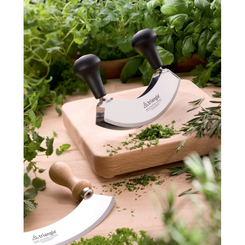 Triangle Mincing Knife 17.5 cm. Double Blade. Tempered. Boxed Triangle Mincing Knife 17.5 cm. Double Blade. Tempered. Boxed