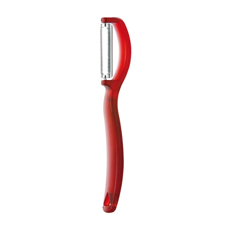 Triangle Vertical Peeler Red. Serrated Blade. Boxed Triangle Vertical Peeler Red. Serrated Blade. Boxed