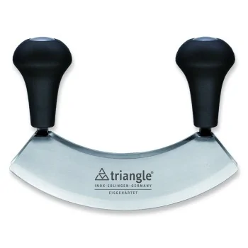 Triangle Mincing Knife 14 cm. Double Blade. Tempered. Boxed