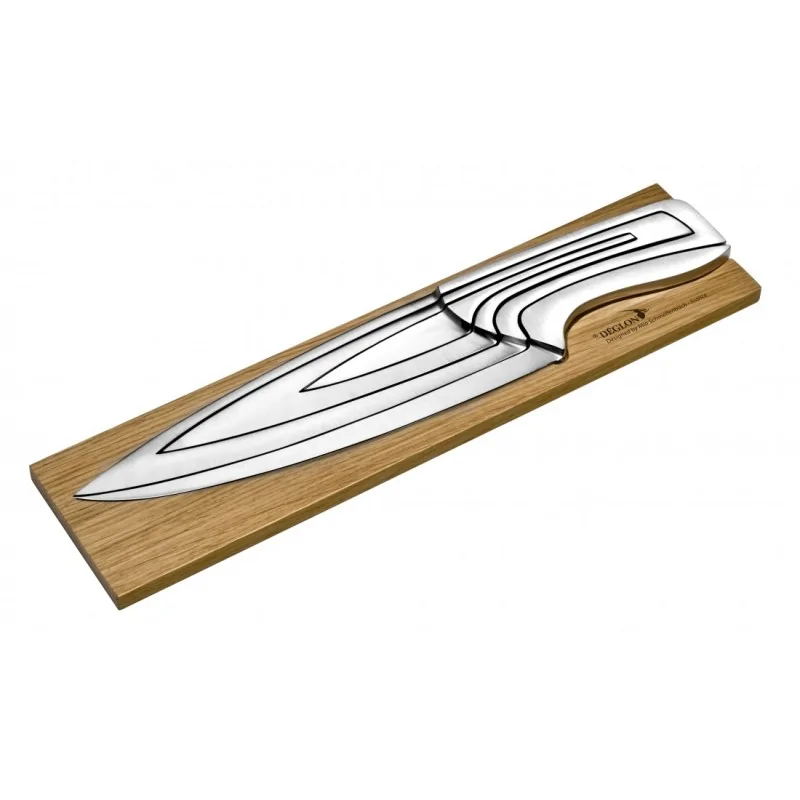 Deglon Meeting Knives - 4 Pieces - Oak Base