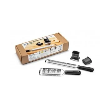 Deglon Set Of 2 Graters & 1 Push Food