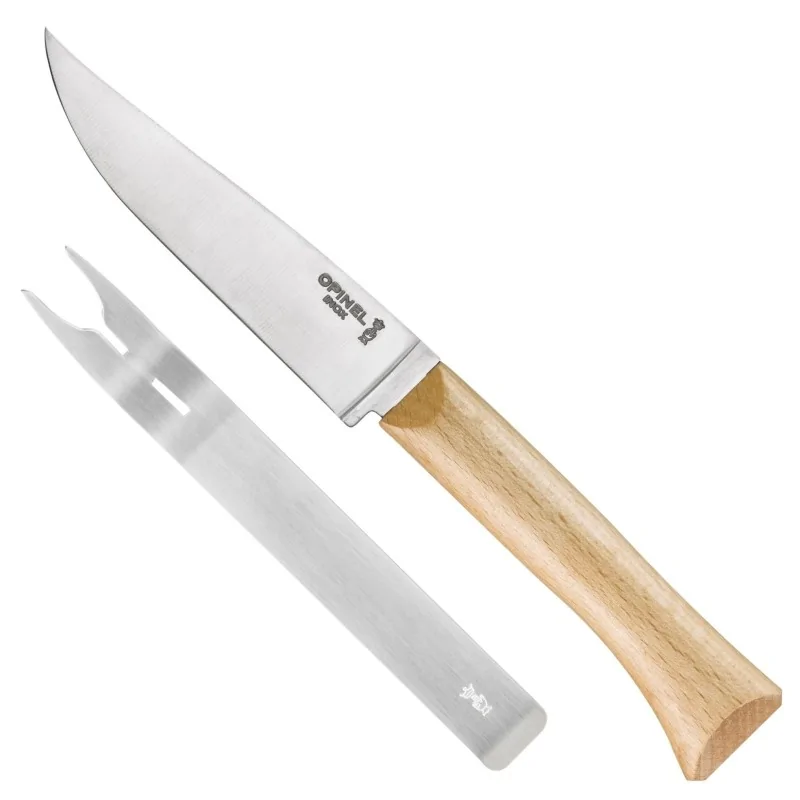 Opinel Cheese Knife & Fork Set - Opinel Cheese Knife & Fork Set -