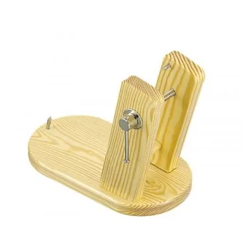 FISCHER Natural Pine-Tree Wood Ham Holder