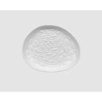 Rex Small Cellular Pattern Plate - Glazed - 16.5 x 13 x 2.5 cm - Set of 6