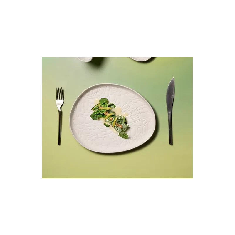 Rex Large Cellular Pattern Plate - Glazed - 29.5 x 24 x 2.5 cm - Set of 6