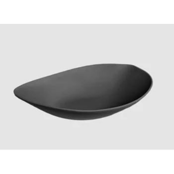 Shell Curved Ceviche Bowl - Black - 21 x 22 x 5.5 cm - Set of 4