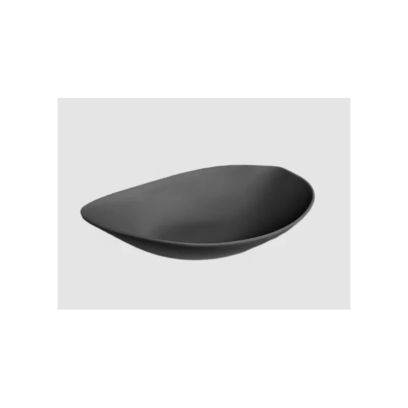 Shell Curved Ceviche Bowl - Black - 21 x 22 x 5.5 cm - Set of 4