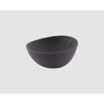 Shell Curved Ice Cream Bowl - Black - 13 x 13.5 x 6.5 cm - Set of 4