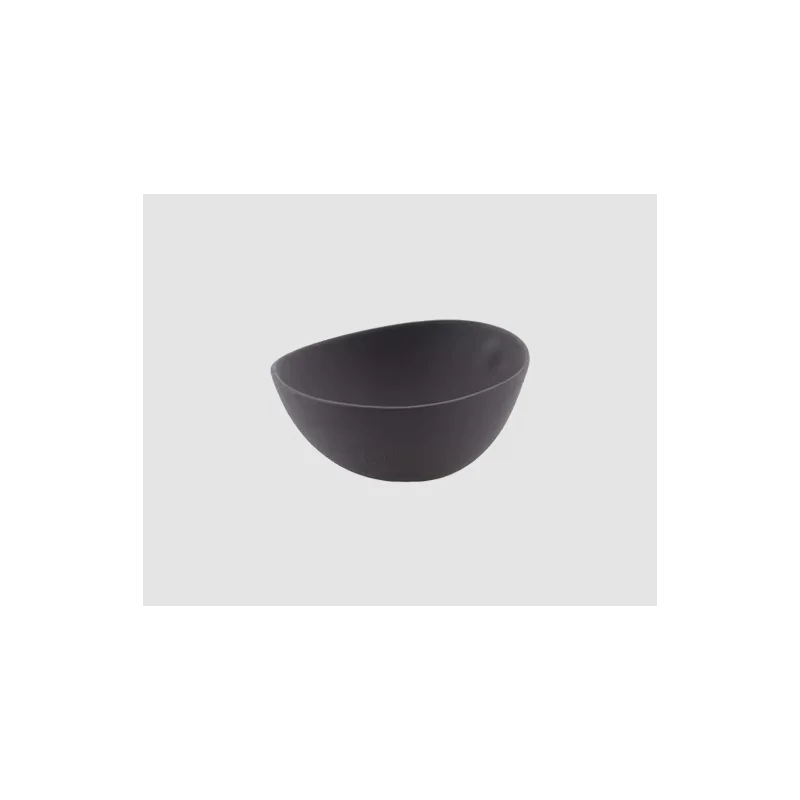 Shell Curved Ice Cream Bowl - Black - 13 x 13.5 x 6.5 cm - Set of 4