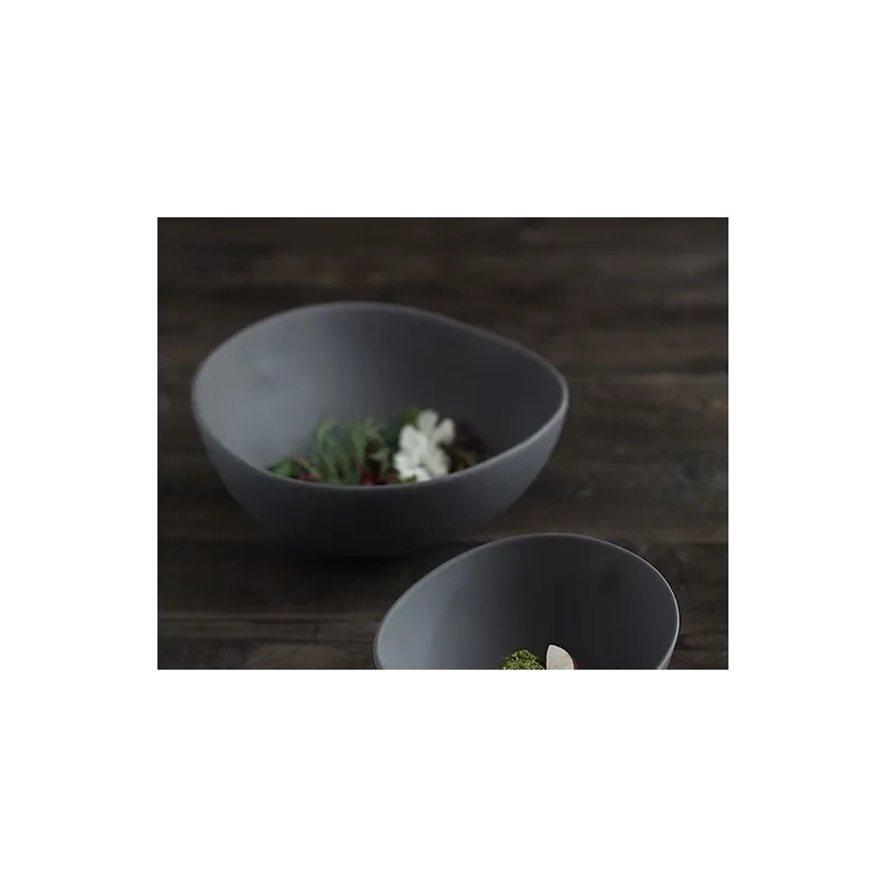 Shell Curved Ice Cream Bowl - Black - 13 x 13.5 x 6.5 cm - Set of 4