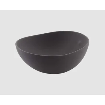 Shell Curved Ramen Bowl - Black - 18.5 x 19.5 x 8.5 cm - Set of 4