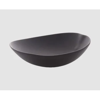 Shell Curved Salad Bowl - Black - 21.5 x 22 x 7.5 cm - Set of 4