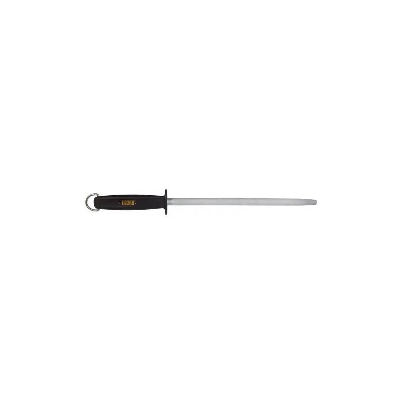 FISCHER Sharpening Round Steel 30 cm - Black Plastic Handle FISCHER Sharpening Round Steel 30 cm - Black Plastic Handle