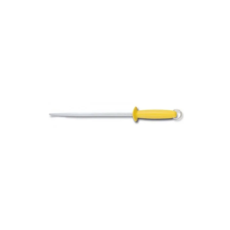 FISCHER Sharpening Round Steel 30 cm - Yellow Plastic Handle FISCHER Sharpening Round Steel 30 cm - Yellow Plastic Handle