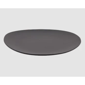 Shell Curved Dinner Plate - Black - 27.5 x 28.5 x 2.5 cm - Set of 4
