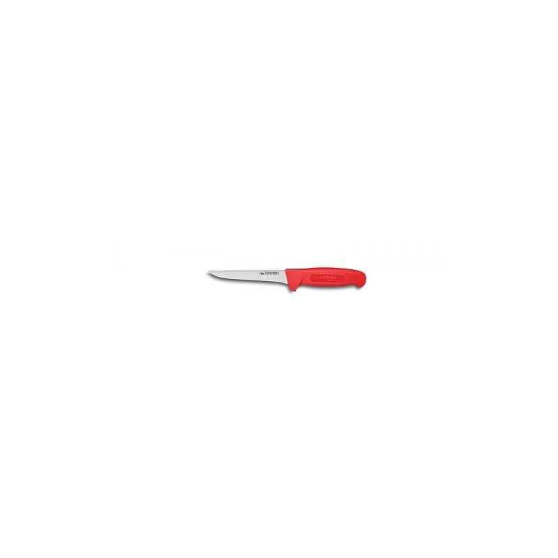 FISCHER PROFINOX Boning Knife 14 cm - Straight Back Red Handle