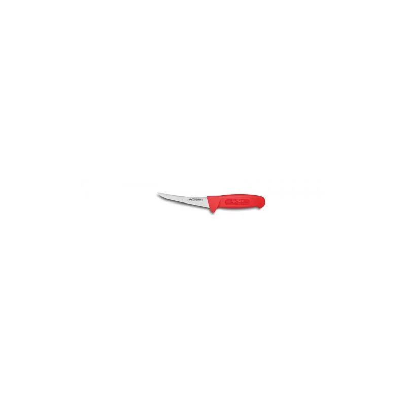 FISCHER PROFINOX Boning Knife Curved Blade 13 cm - Red Handle