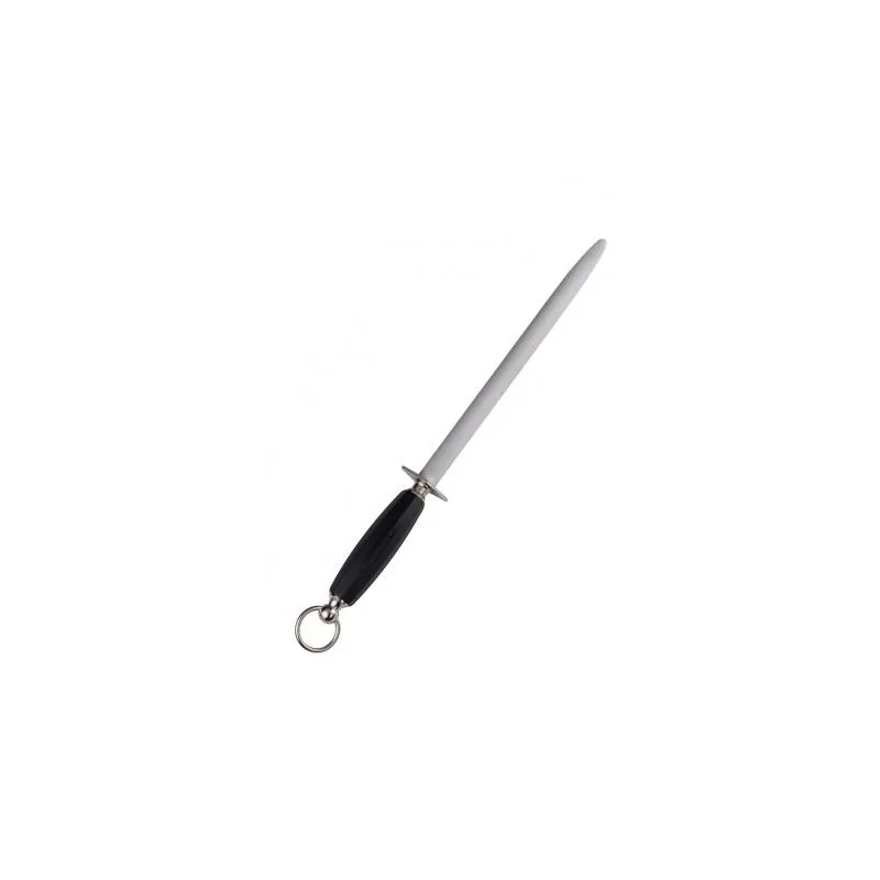 FISCHER Sharpening Round Steel 30 cm - Black Plastic Soft Touch FISCHER Sharpening Round Steel 30 cm - Black Plastic Soft Touch