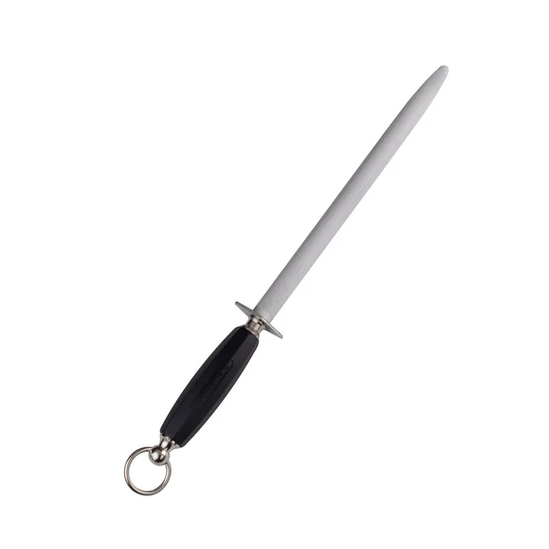 FISCHER Sharpening Oval Steel 30 cm - Black Plastic Soft Touch FISCHER Sharpening Oval Steel 30 cm - Black Plastic Soft Touch
