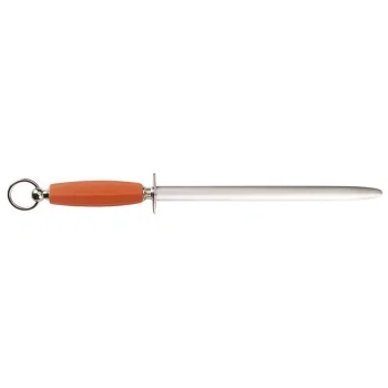 FISCHER Sharpening Oval Steel 30 cm - Orange Plastic Soft Touch