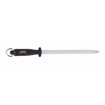 FISCHER Sharpening Oval Steel 25 cm - Plastic Handle