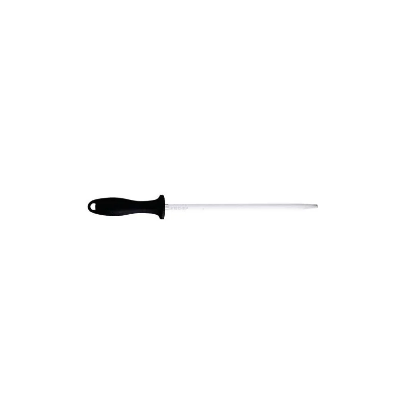 FISCHER Sharpening Round Steel 25 cm - Black Plastic Handle FISCHER Sharpening Round Steel 25 cm - Black Plastic Handle