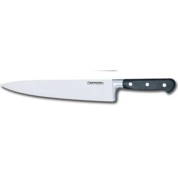 FISCHER BARGOIN Chef Knife Aluminium Bolster 26 cm - Black Handle