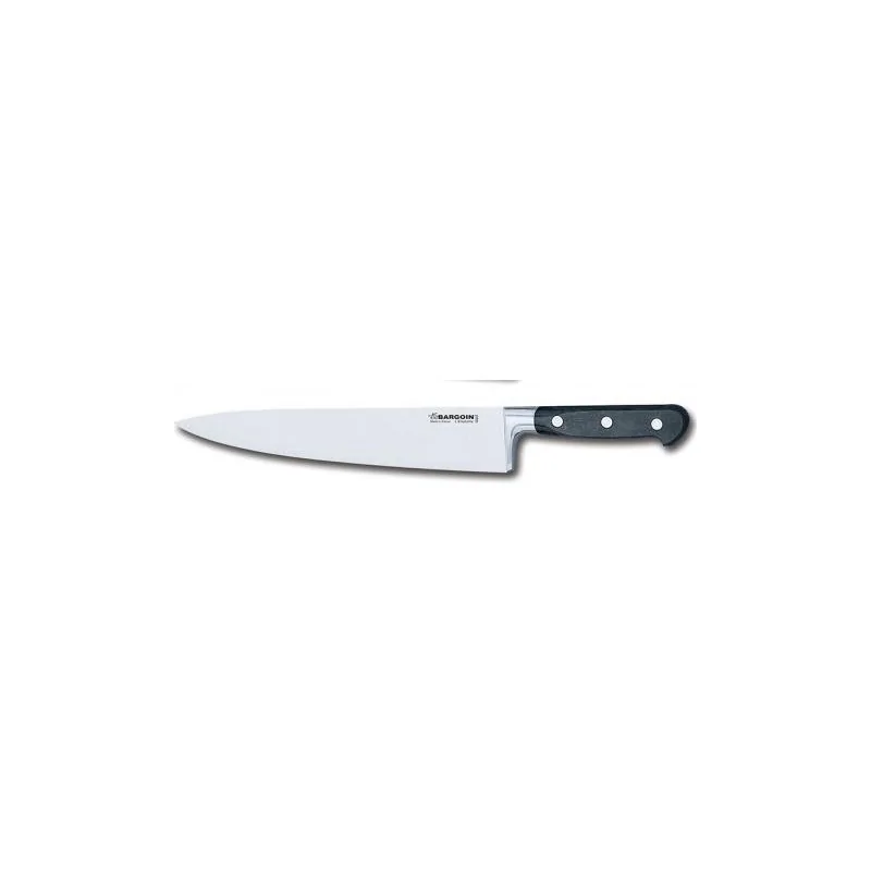 FISCHER BARGOIN Chef Knife Aluminium Bolster 26 cm - Black Handle