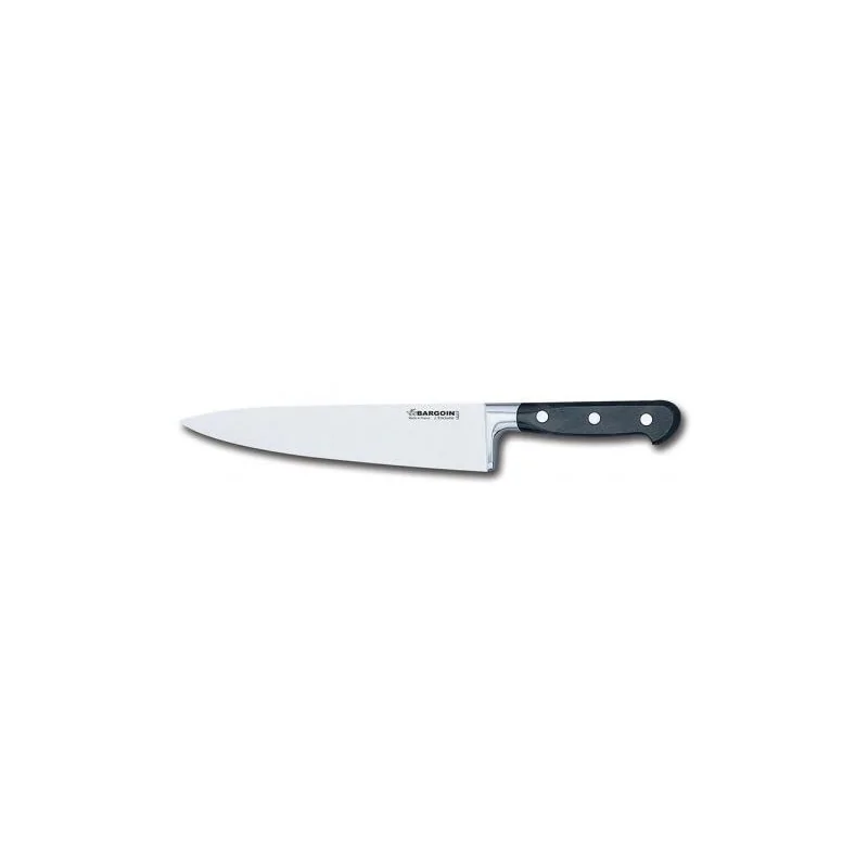FISCHER BARGOIN Chef Knife Aluminium Bolster 23 cm - Black Handle