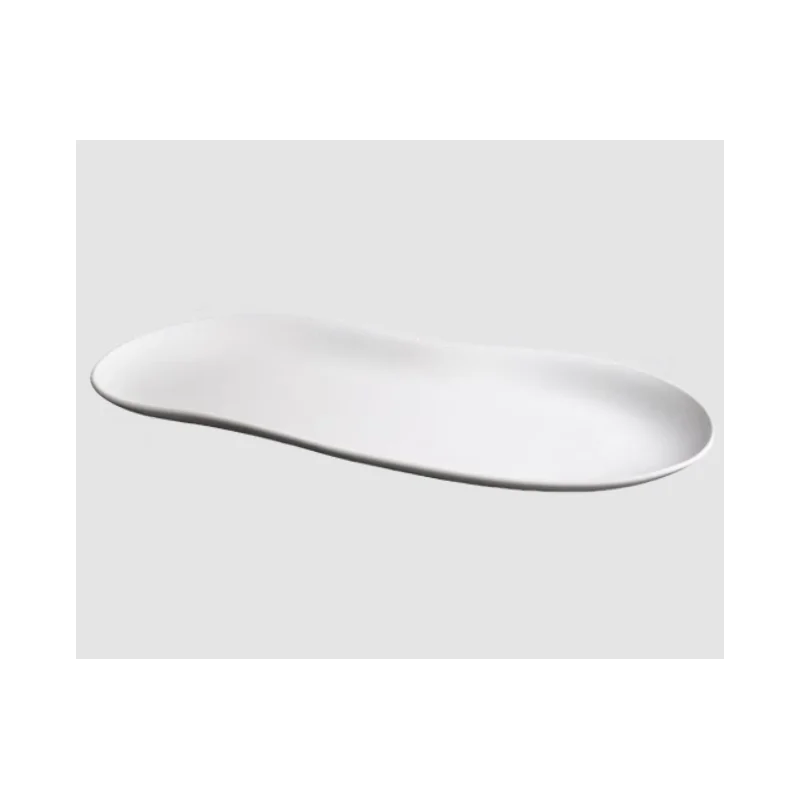 Jelly Elongated Organic Platter - Glazed - 37.5 x 19 x 2 cm - Set of 4