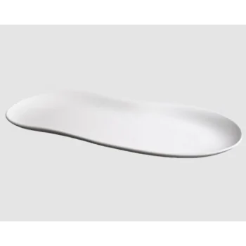 Jelly Elongated Organic Platter - Matte - 37.5 x 19 x 2 cm - Set of 4
