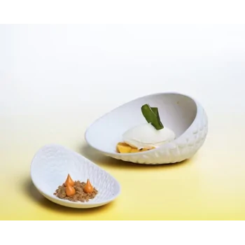 Tears Medium Textured Fine Dining Bowl - 16 x 12 x 9 cm - Set of 6