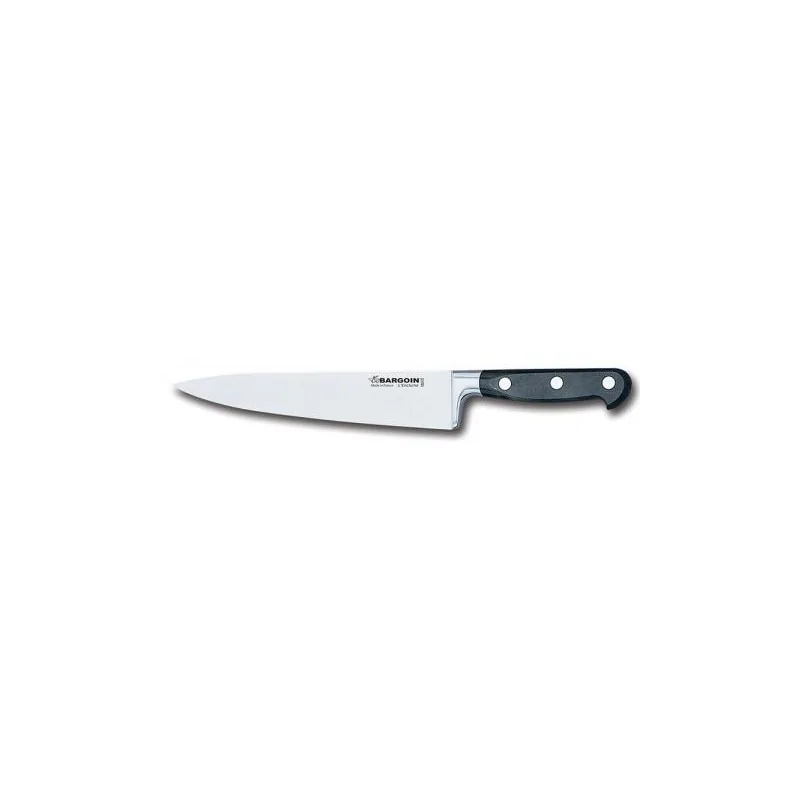 FISCHER BARGOIN Chef Knife Aluminium Bolster 20 cm - Black Handle